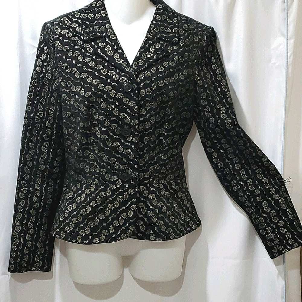 Wendy Hil suede leather black jacket Medium